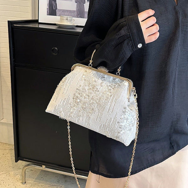 Synthetic Women's Bag Party Clutch Bags Dome Handbag FashionChic