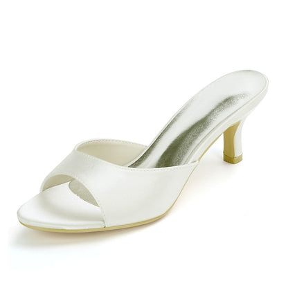 Shoes Sandals Toe Kitten Wedding Heel Women's Open FashionChic