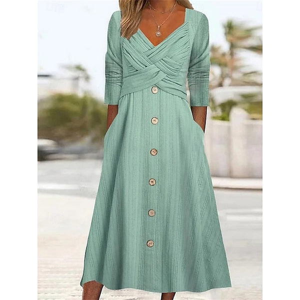 Women's Maxi Dress A Line Dress Casual Daily Regular Fit FashionChic