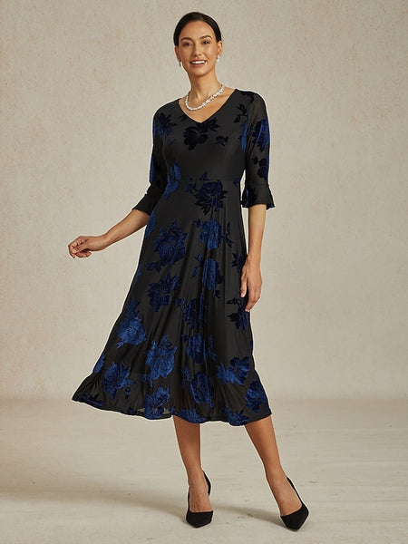 Women's Midi Dress A Line Dress Elegant Birthday Cocktail