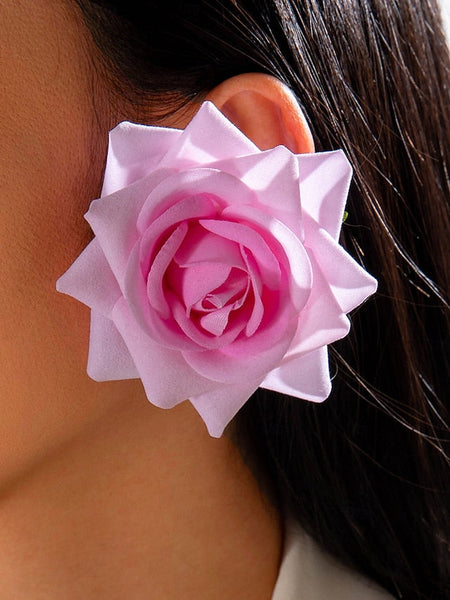 Earrings Flower Statement - Floral Oversized Women's Drop FashionChic