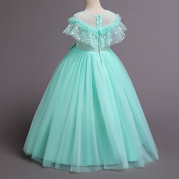 Color Kids Flower Girls' Girl Solid Party Dress FashionChic