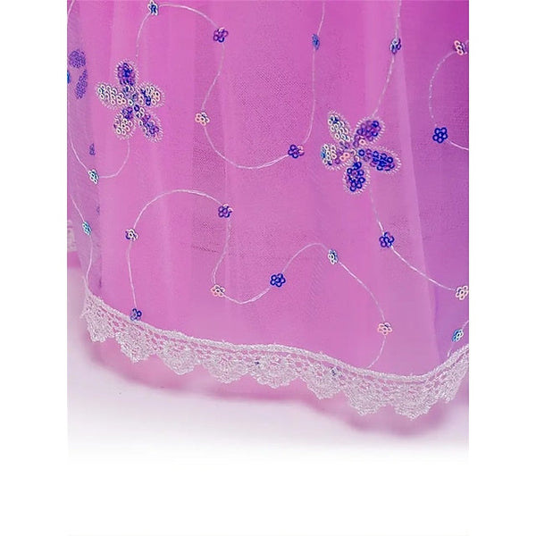 Rapunzel Fairytale Princess Flower Theme Sofia Girl Dress Party FashionChic