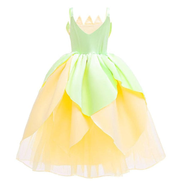 Girl Theme Fairytale Tiana Tinker Dress Bell Princess Flower FashionChic