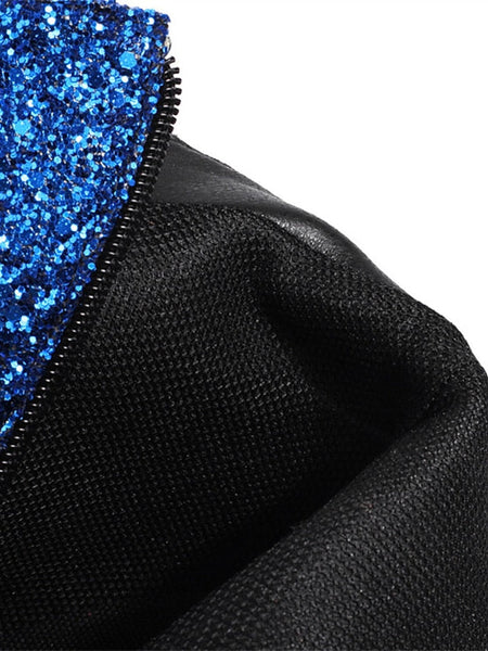 High Ankle Sparkly – Red Glitter Women's Heel Boots FashionChic