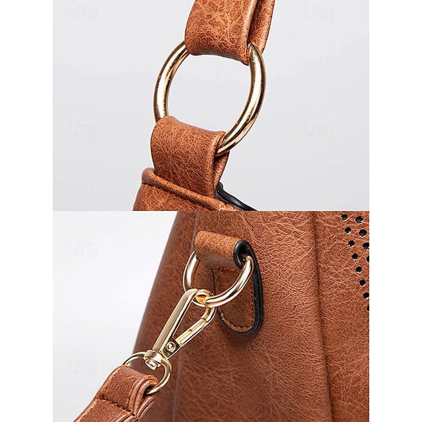 Set Women's Leather Bag Hobo with Matching Wallet Faux FashionChic