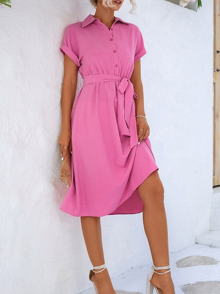 Women's Midi Dress Shirt Dress Casual Dress A Line Dress