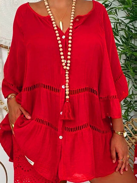 Women's Mini Dress Shift Dress Ruffle Dress Puff Sleeve