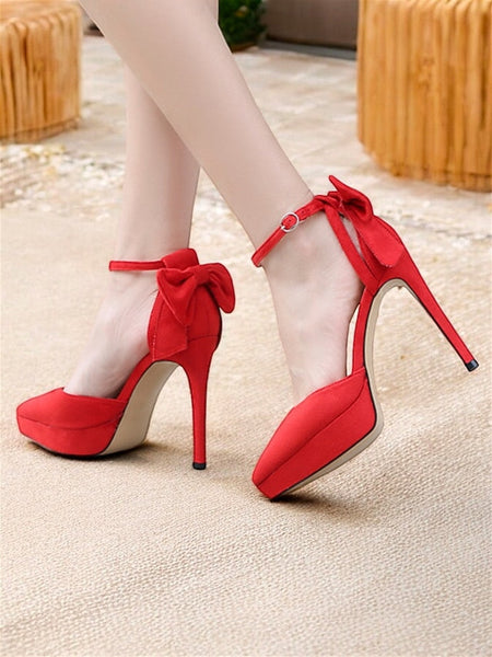 Platform Strap Heels Ankle with Elegant Stiletto Women's FashionChic