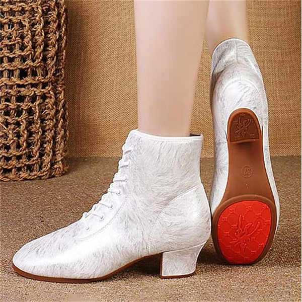 Latin Women's Shoes with Comfortable Dance Elegant White FashionChic