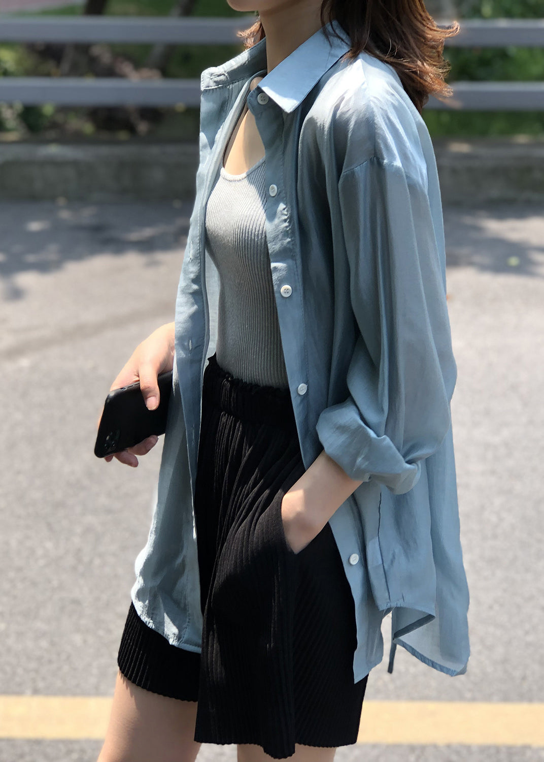 Original Design Blue Peter Pan Collar Lace Up Cotton Shirts Fall QC019 shopify