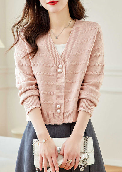 Vogue Green V Neck Button Knit Coat Fall QC030 shopify