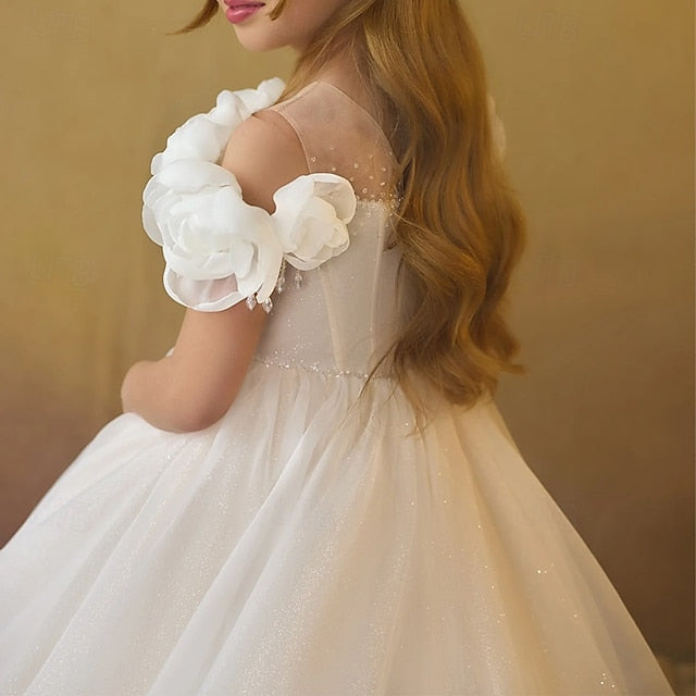 Formal Girl First Girls' Communion Dress Flower FashionChic