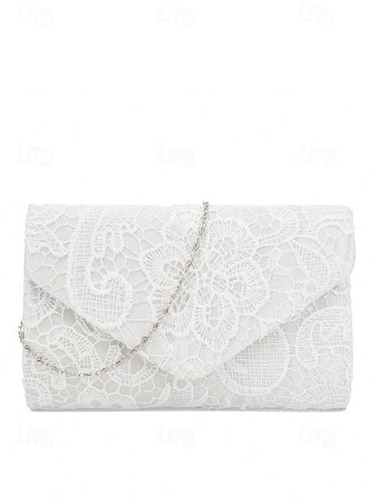 Chain with Strap Clutch Lace Bag Evening Women's FashionChic