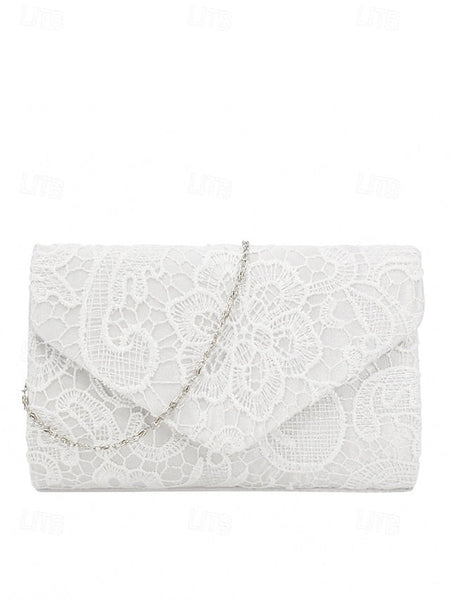 Chain with Strap Clutch Lace Bag Evening Women's FashionChic