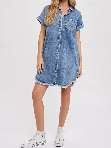 Women's Mini Dress Denim Dress Casual Dress Summer Dress