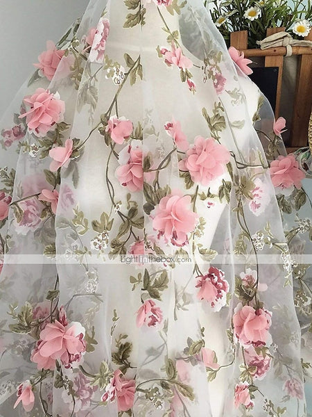 A-Line Short Mini Prom Dresses Party Floral Sleeveless Jewel