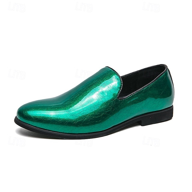 Slip-On Loafers Men's Metallic Shiny Gold – Fashionable FashionChic