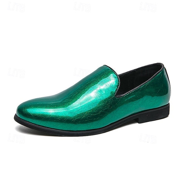 Slip-On Loafers Men's Metallic Shiny Gold – Fashionable FashionChic