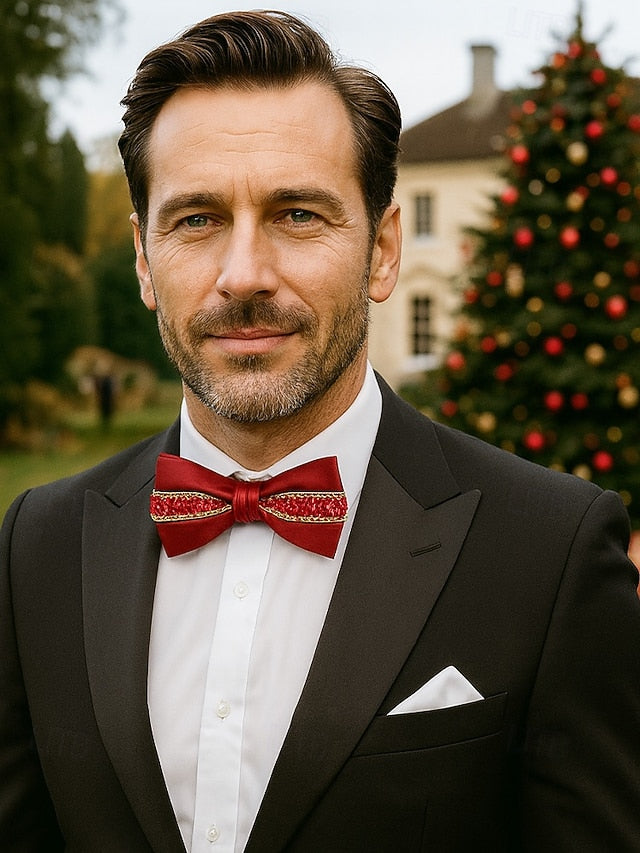 Christmas Bow – Men's Tie Red FashionChic