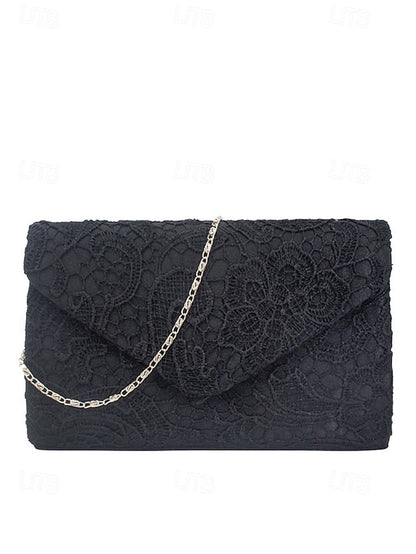 Chain with Strap Clutch Lace Bag Evening Women's FashionChic