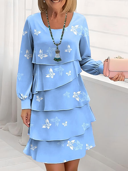 Women's Knee Length Dress Casual Dress Chiffon Dress Shift