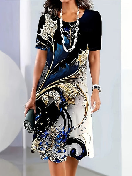 Women's Midi Dress Print Dress Fashion Modern Daily Tea FashionChic
