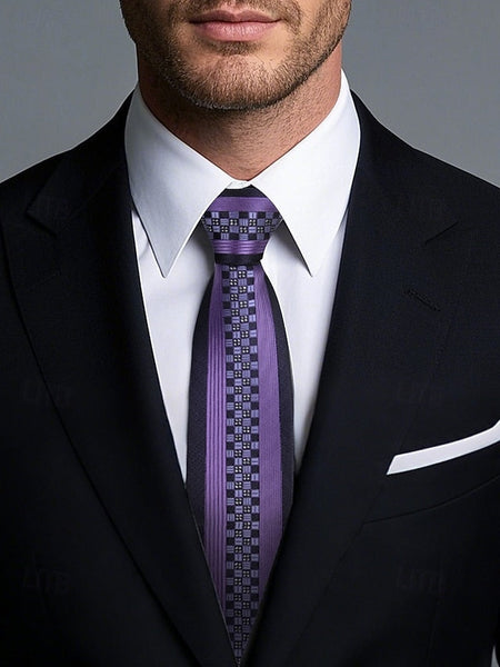 6cm Pattern - Men's Narrow Positioning Tie Stripe FashionChic