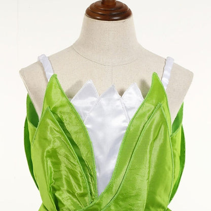 Flower Bell Princess Tinker Fairytale Theme Tiana Girl Dress FashionChic