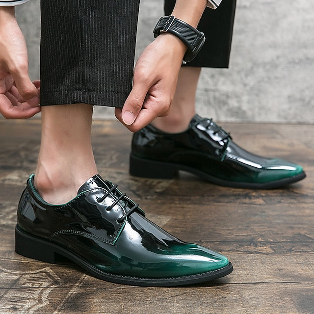 Shiny Formal Dress Shoes Oxford Patent – Men's Leather FashionChic