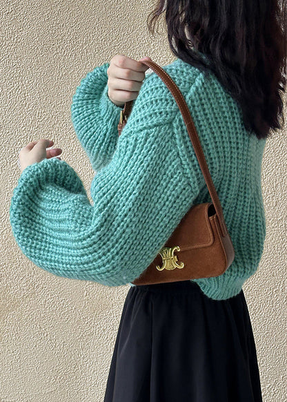 Simple Blue Button Cozy Cotton Knit Cardigan Long Sleeve AF1066 HS-NCT240914