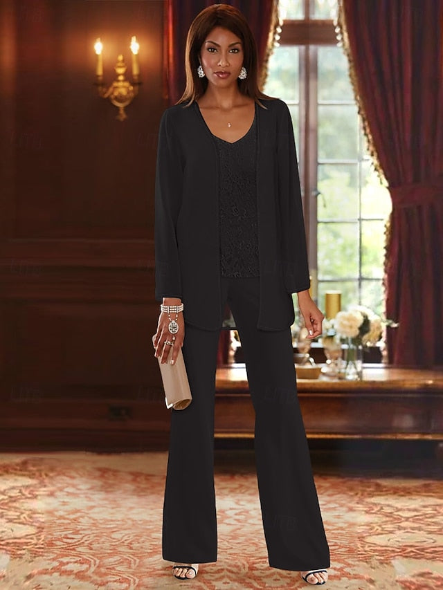 Wedding 3 Formal Beach Pantsuit Piece the Mother Bride of FashionChic