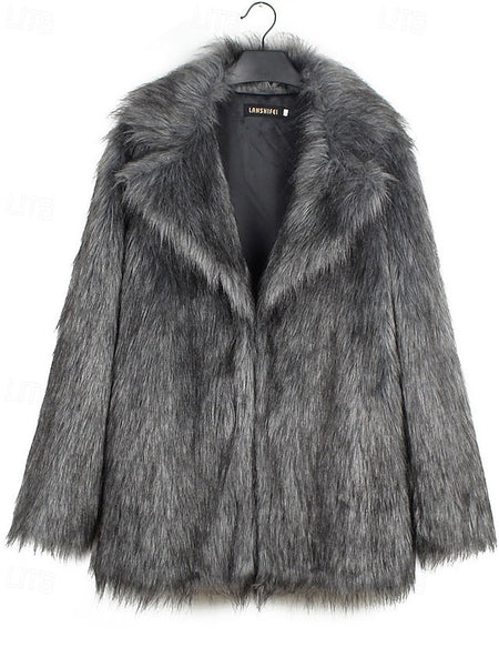 Faux Furs Comfortable Warm Women's Fur Coat FashionChic