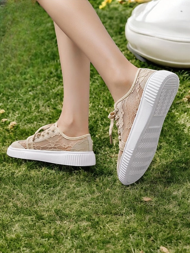 Women – Shoes for Lace Casual Sneakers Wedding Floral Bridal FashionChic