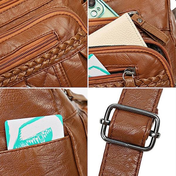 PU Women's Shoulder Leather Bag Crossbody Hobo FashionChic