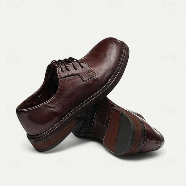 Shoes Welt Derby with Goodyear Leather Tan and Men's Clean FashionChic