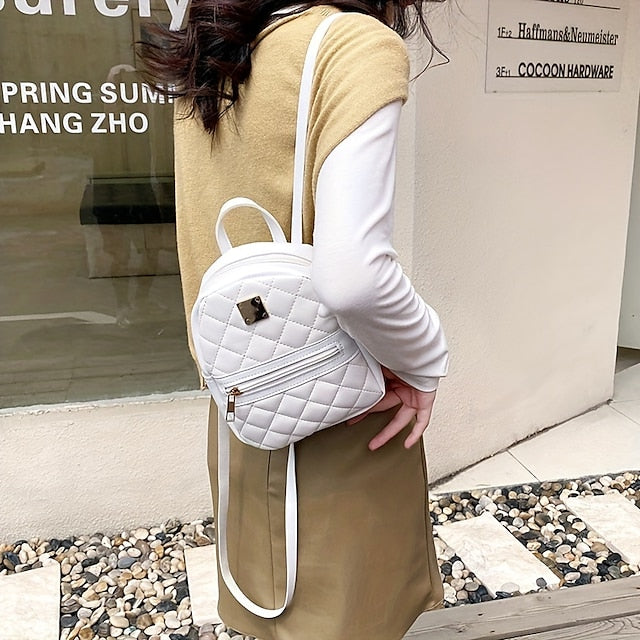 Front Backpack with Stylish – Zipper Quilted Pocket Mini and FashionChic
