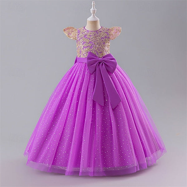 Kids Girl Dress Color Block Girls' Party Flower FashionChic