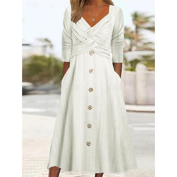 Women's Maxi Dress A Line Dress Casual Daily Regular Fit FashionChic