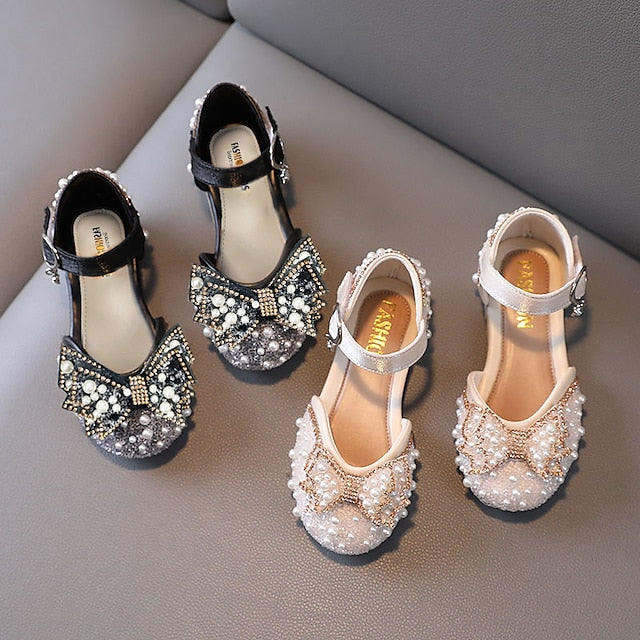 Girls' Glitters Lolita Dress Shoes Rubber Flats Daily PU FashionChic