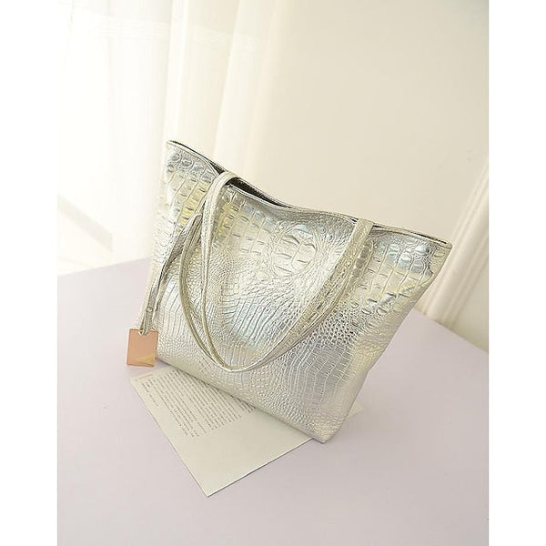 Shoulder Leather Tote Women's Nylon PU Bag Outdoor FashionChic