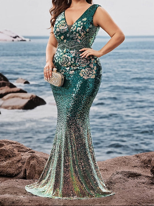 Mermaid Column Sheath Gown Trumpet / Evening FashionChic