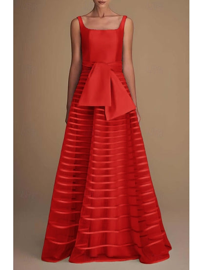 Floor Gown Elegant Dress Performance A-Line Formal Evening FashionChic