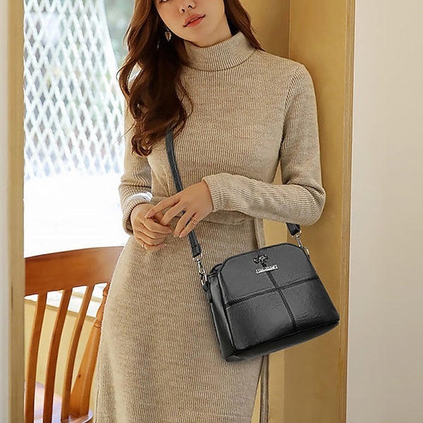 Leather Red Faux – Crossbody Bag Women's Small Minimalist FashionChic