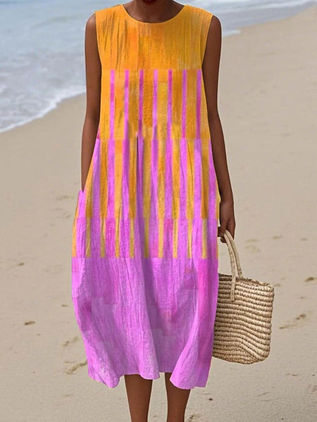 Women's Midi Dress Sundress Shift Dress A Line Dress FashionChic