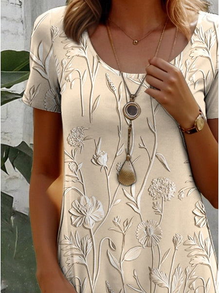 Women's Mini Dress Casual Dress T Shirt Dress Tee Dress FashionChic