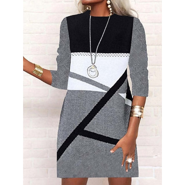 Women's Mini Dress Sweatshirt Dress Casual Dress Vintage