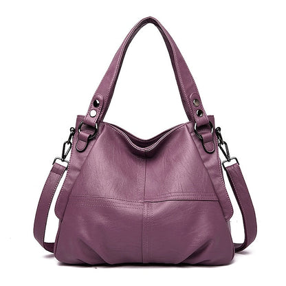 Bag Burgundy – Faux Women's Large Leather Shoulder FashionChic