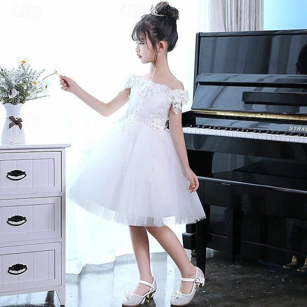 Sequin Toddler Flower 3/4 Dress Girl Girls' Party FashionChic