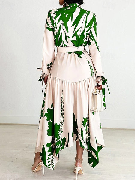 Women's Midi Dress Shirt Dress Floral Dress Print Dress